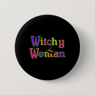 Halloween Witch Hexchy Woman Trick Leckerei Button