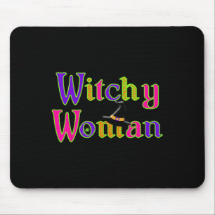 Halloween Witch Hexchy Woman Trick Leckerei Mousepad