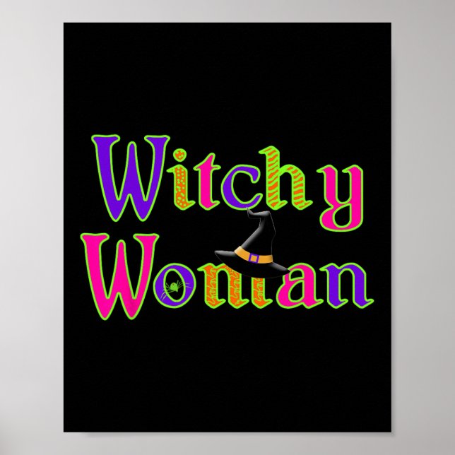 Halloween Witch Hexchy Woman Trick Leckerei Poster (Vorne)