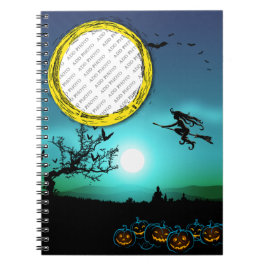 Halloween Witch, Jack o' Lanterns, Foto von Frame Notizblock