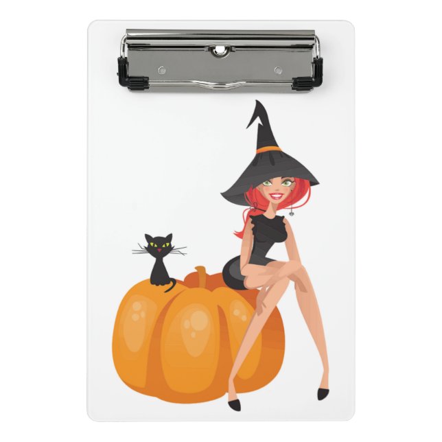 HALLOWEEN WITCH MINI KLEMMBRETT (Vorderseite)
