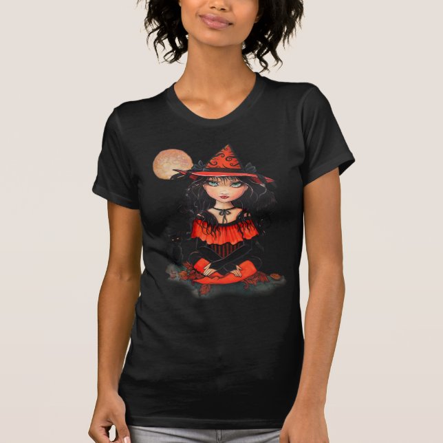 Halloween Witch Moon Cat T - Shirt von Molly Harri (Vorderseite)