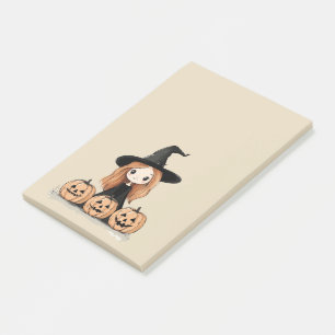 Halloween Witch Pumpkin Notes Post-it Klebezettel