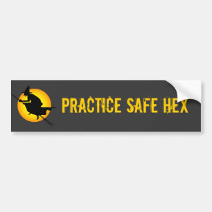 Halloween Witch Safe Hex Bumper Sticker 6 Autoaufkleber