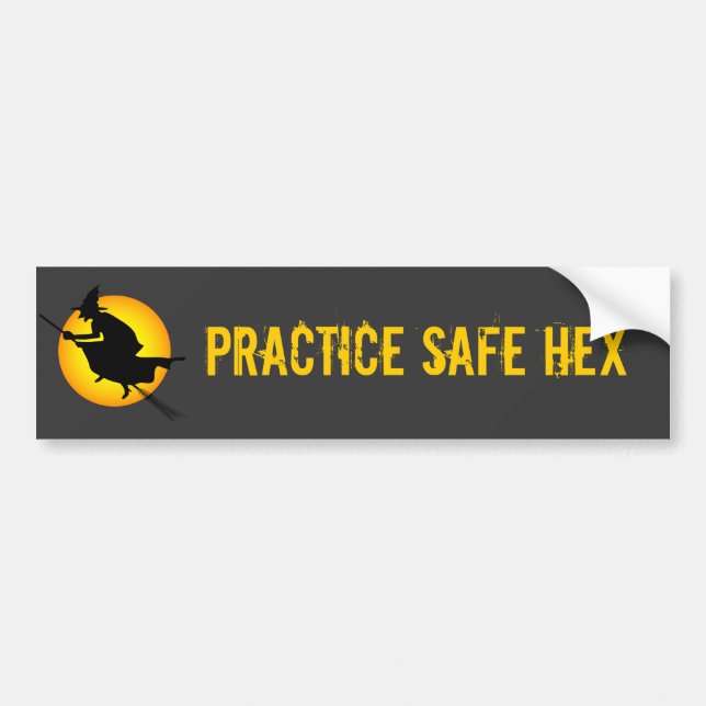 Halloween Witch Safe Hex Bumper Sticker 6 Autoaufkleber (Vorne)