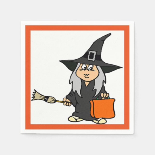 HALLOWEEN WITCH SERVIETTE (Vorderseite)