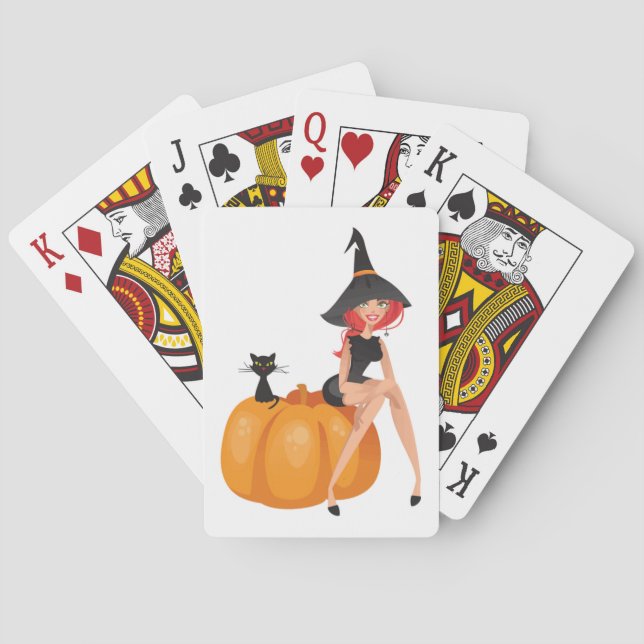 HALLOWEEN WITCH SPIELKARTEN (Rückseite)