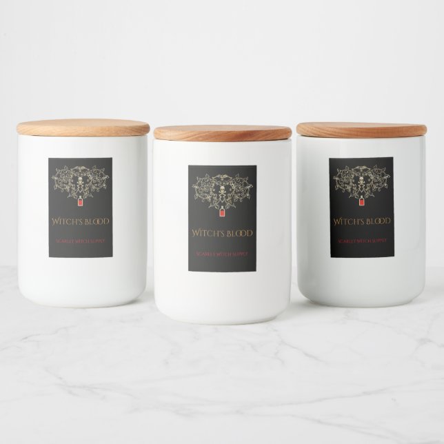 Halloween Witchcraft Tränenzutaten Lebensmitteletikett (Flaschen)