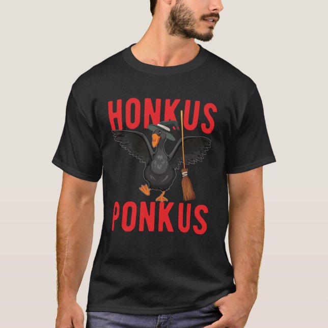 Halloween Witches Duck Cute Honkus Ponkus T-Shirt (Vorderseite)