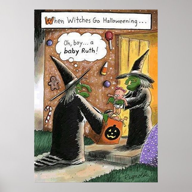 Halloween Witches Trick oder Treat Poster (Vorne)
