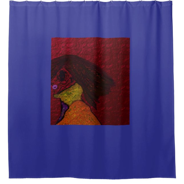 Halloween Witch's Seasonal Colors Shower Curtain Duschvorhang (Vorderseite)