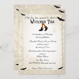 Halloween Witchs' Tea-Party Einladung