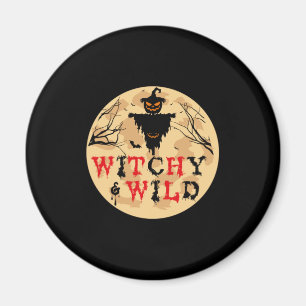 Halloween Witchy and Wild Geburtstag Magnet