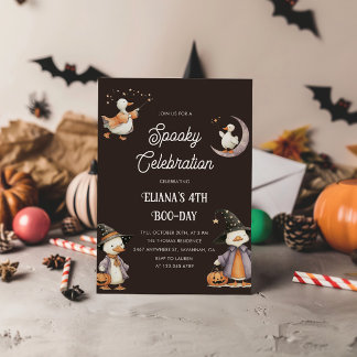Halloween Witchy Goose Spooky Kindergeburtstag Einladung