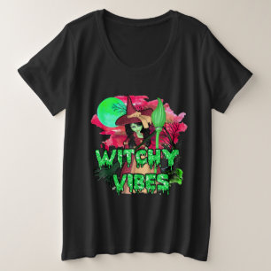 Halloween Witchy Vibes Große Größe T-Shirt