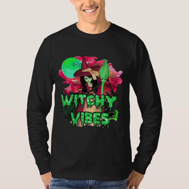 Halloween Witchy Vibes T-Shirt (Vorderseite)