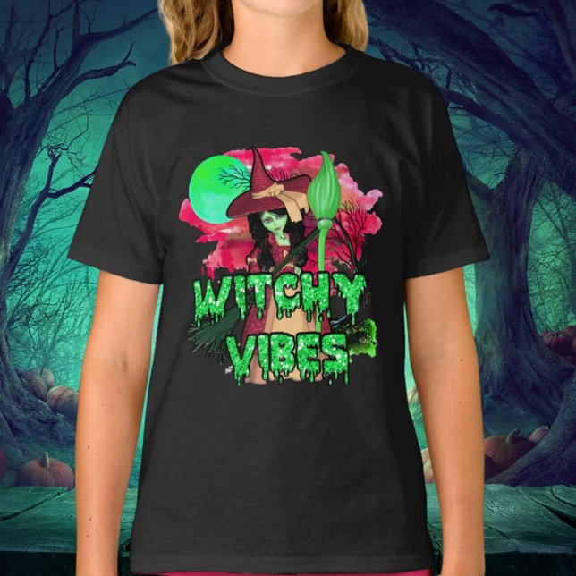 Halloween Witchy Vibes T-Shirt (Von Creator hochgeladen)