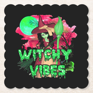 Halloween Witchy Vibes Untersetzer