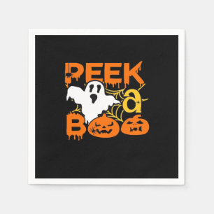Halloween With Pumpkins Peekaboo Serviette