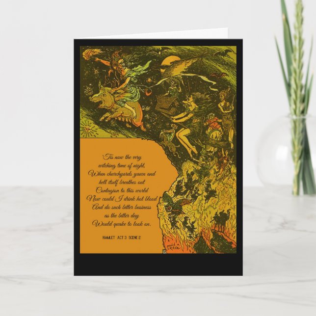 Halloween Wittling Time Karte (Vorderseite)