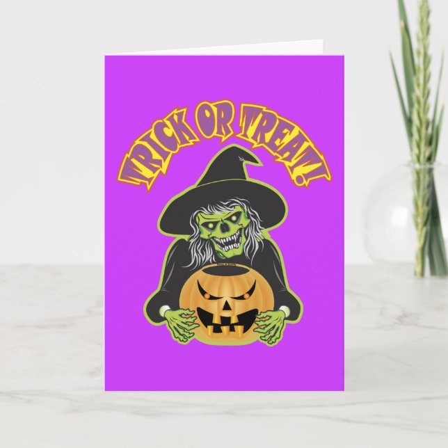 Halloween Witwe Skull Karte (Vorderseite)