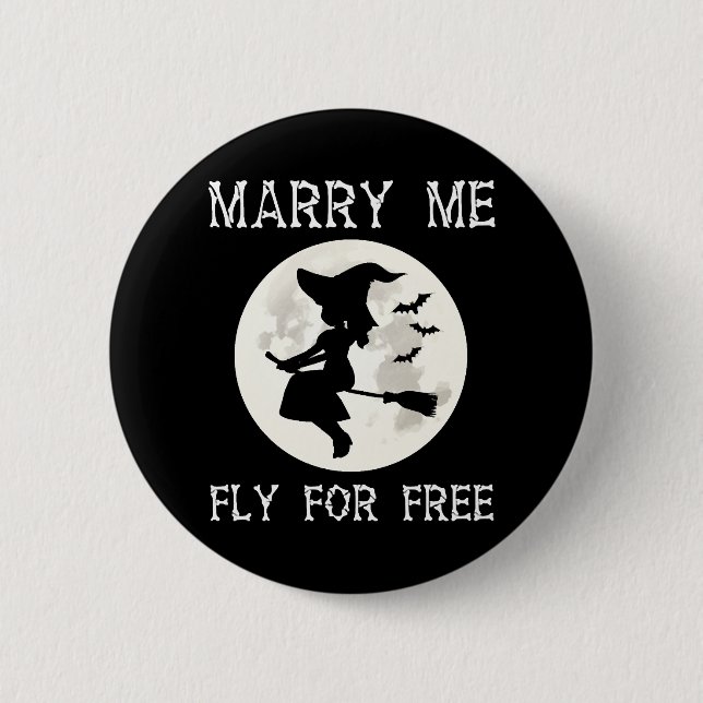 Halloween Witz für Frauen Wiccan Witchcraft Button (Vorderseite)