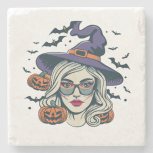 halloween witz-halloween steinuntersetzer