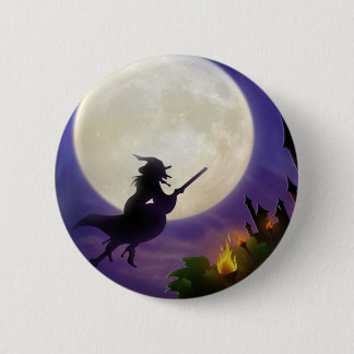 Halloween Witz Vollmond Button