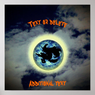 Halloween Witz Vollmond Personalisiert Poster