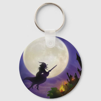 Halloween Witz Vollmond Schlüsselanhänger
