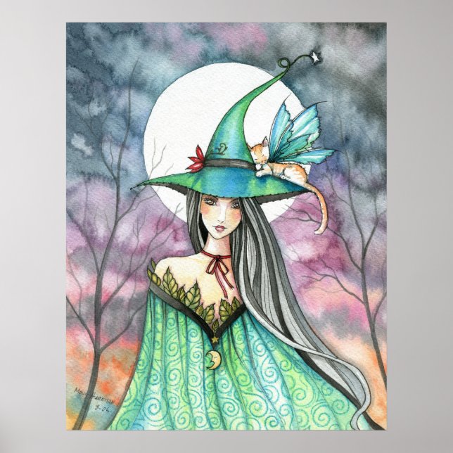 Halloween Witz Winged Cat Poster (Vorne)