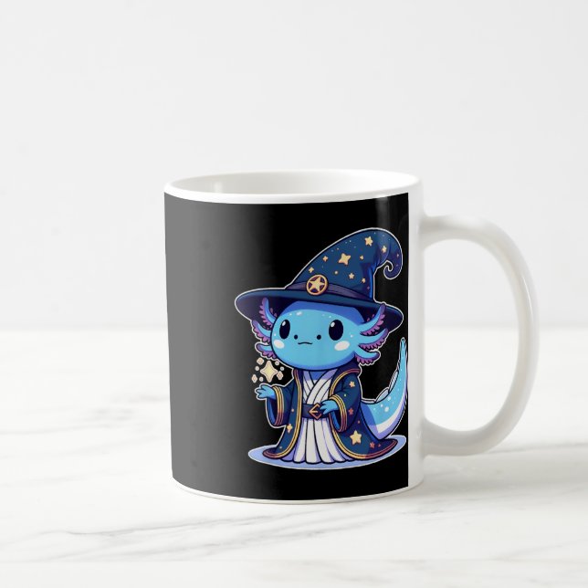 Halloween Wizard Funny Axolotl Kaffeetasse (Rechts)
