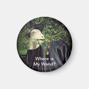 Halloween Wizard Goat Magnet