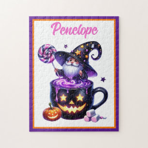 Halloween Wizard in Pumpkin Tasse Lollipop Magie Puzzle