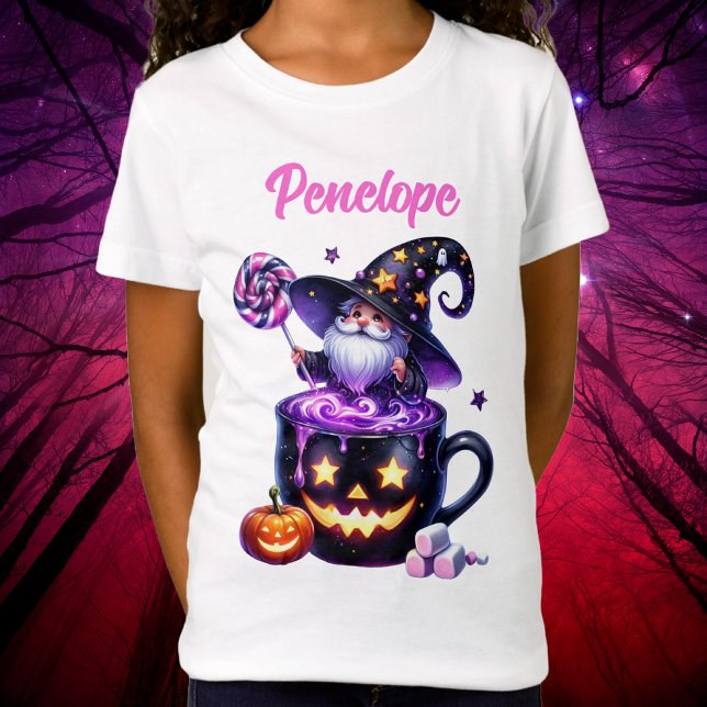 Halloween Wizard in Pumpkin Tasse Lollipop Magie T-Shirt (Halloween Wizard In Pumpkin Mug Lollipop Magic T-Shirt)