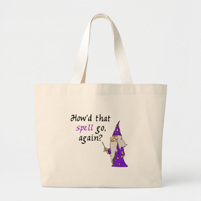 Halloween Wizard Tote Bag Jumbo Stoffbeutel (Vorne)