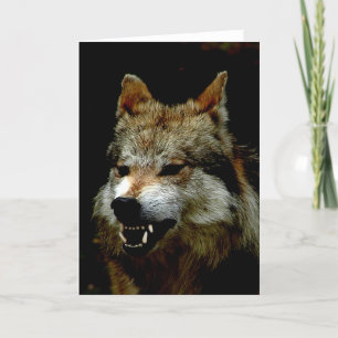 Halloween-Wolf Karte