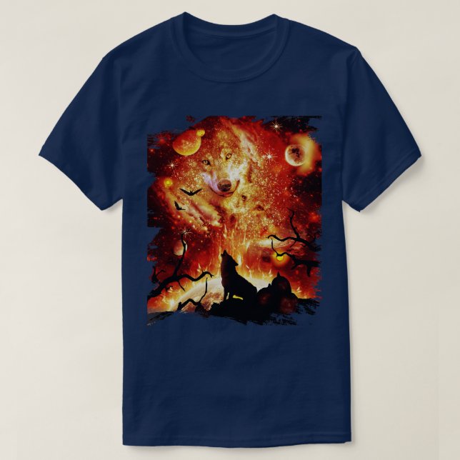 Halloween-Wolf T-Shirt (Design vorne)