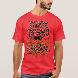 Halloween Women's dick Thighs and Spooky Vibes Le T-Shirt