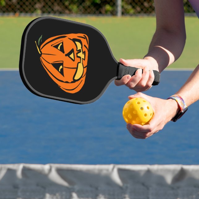Halloween Wonky Pumpkin Pickleball Schläger (InSitu)