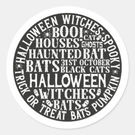 Halloween Word Art Sticker