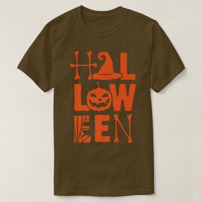 Halloween Word Art T-Shirt (Design vorne)