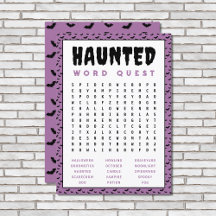 Halloween Word Search Game | Spuk Word Games