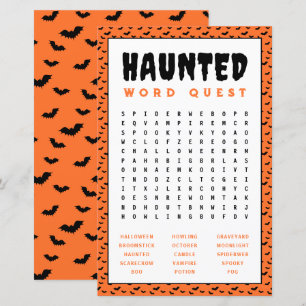 Halloween Word Search Game Spuk Word Games
