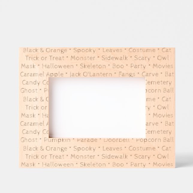 Halloween Words Picture Frame Geätzte Rahmen (Vorderseite)