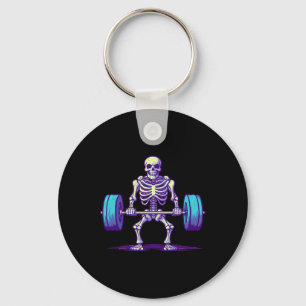 Halloween Workout Kostüm Funny Deadlift Skelett Schlüsselanhänger