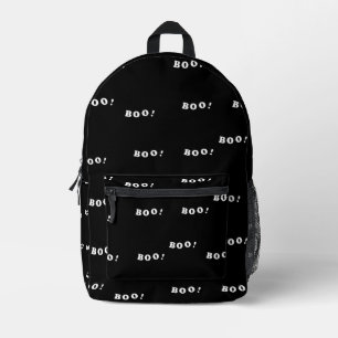 Halloween-Wörter auf schwarz Bedruckter Rucksack