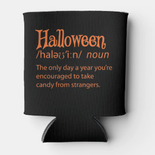 Halloween-Wörterbuchdefinition Dosenkühler