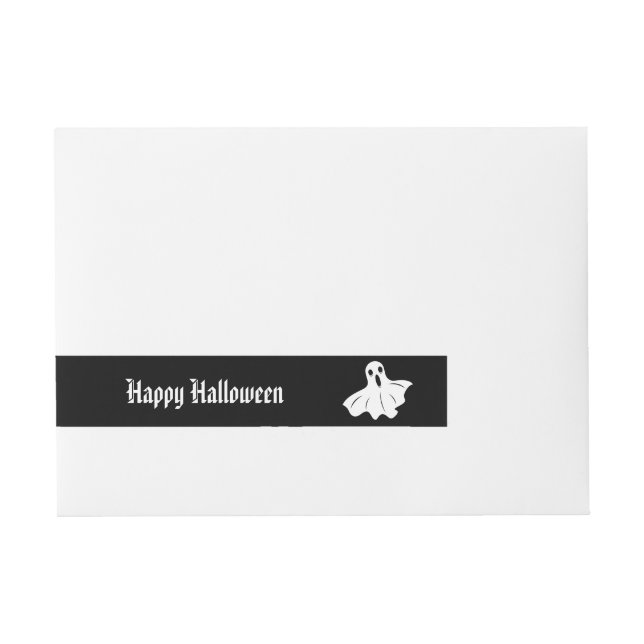 Halloween Wrap um Labels Rundum-Adressaufkleber (Vorderseite)