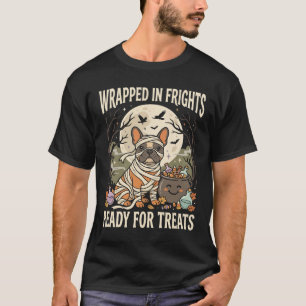 Halloween Wrapped Französische Bulldogge Geist T-Shirt